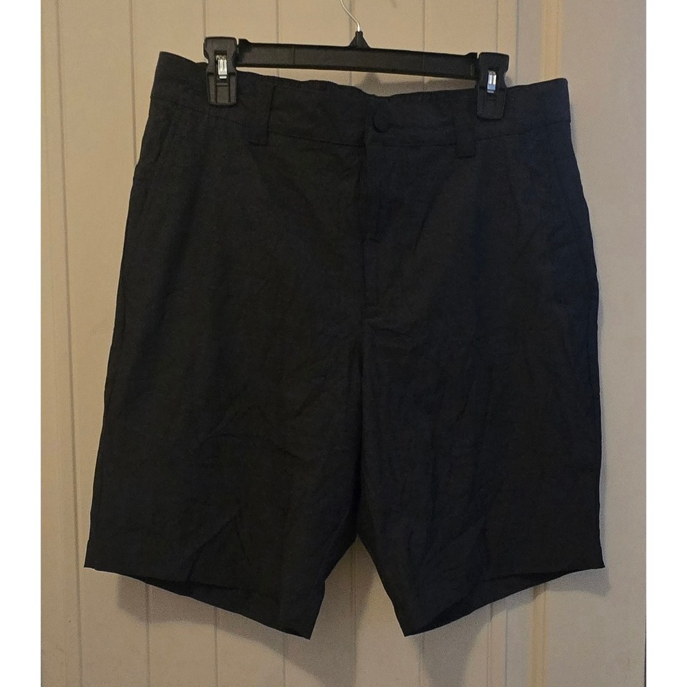 BANANA REPUBLIC Men's Black Flat Front Tech Golf Shorts Size 34